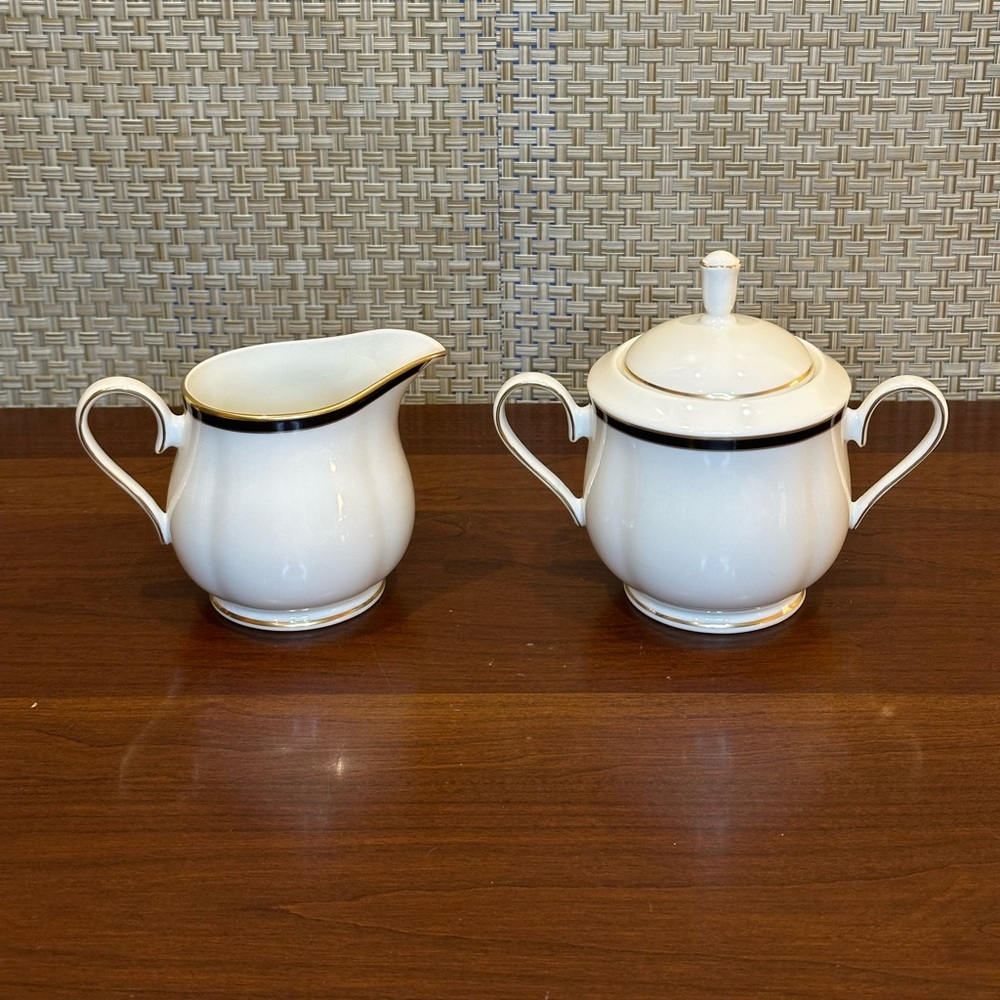🌟HP🌟VTG 1992-2007 Lenox American Home Col. Urban Lights Bone China Sugar/Creamer
